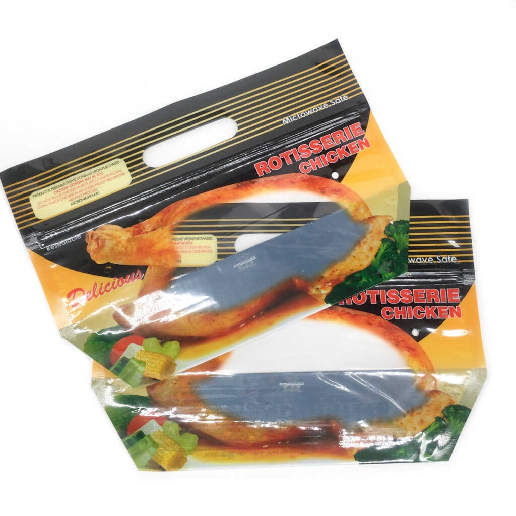 Grilled Chicken Package With Handle Roasted Chicken Packaging