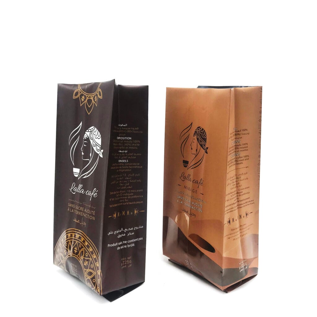 Side Gusset Tin Tie Coffee Bean Bag Factory Custom Printed 250G 500G 12 Oz Coffee Ground Pouch Packaging With Valve Coffee Bag