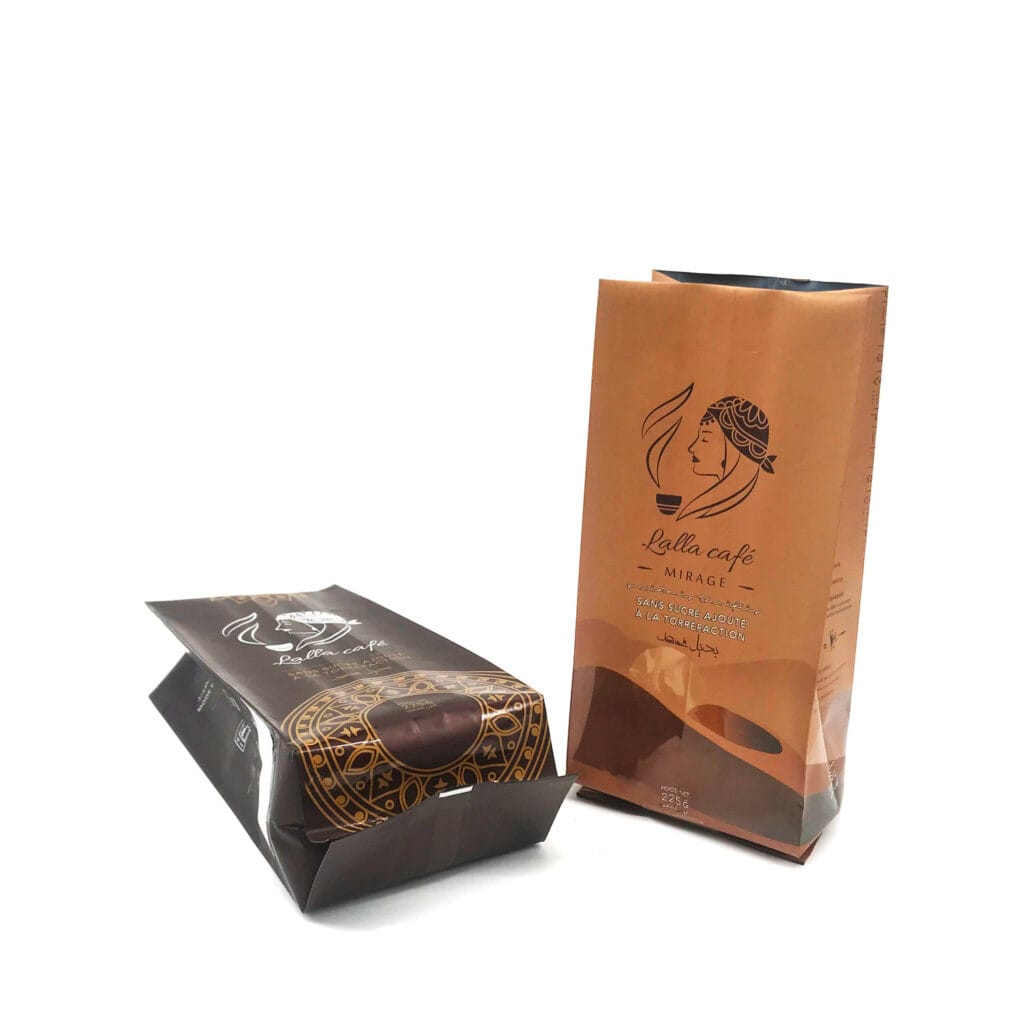 Side Gusset Tin Tie Coffee Bean Bag Factory Custom Printed 250G 500G 12 Oz Coffee Ground Pouch Packaging With Valve Coffee Bag