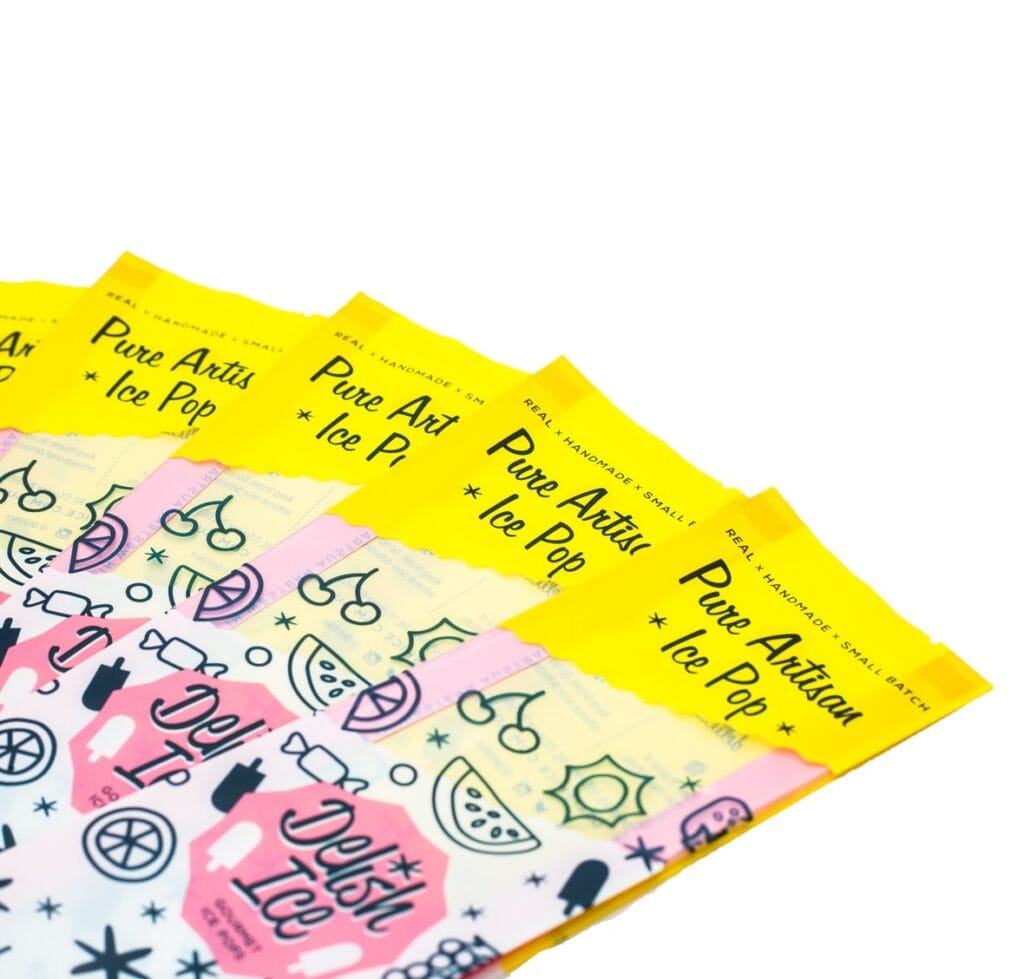 Back Heat Seal Custom Colorful Printed Plastic Packing For Ice Candy Cream Popsicle Wrappers Wholesale