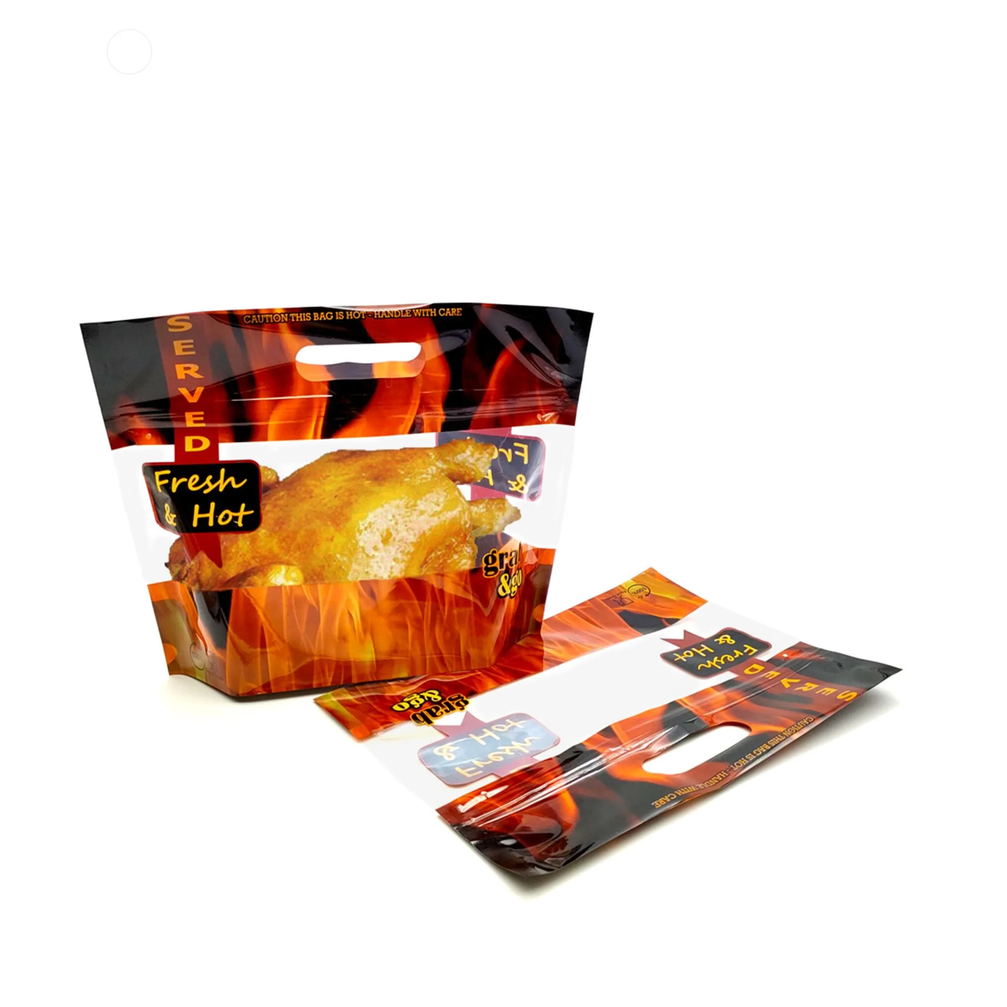 Tas ayam rotisserienggTahan panasAnAnti-gigi OiTahan minyakCuLogo yang dapat disesuaikan tersedia roasted chicken packaging pouch