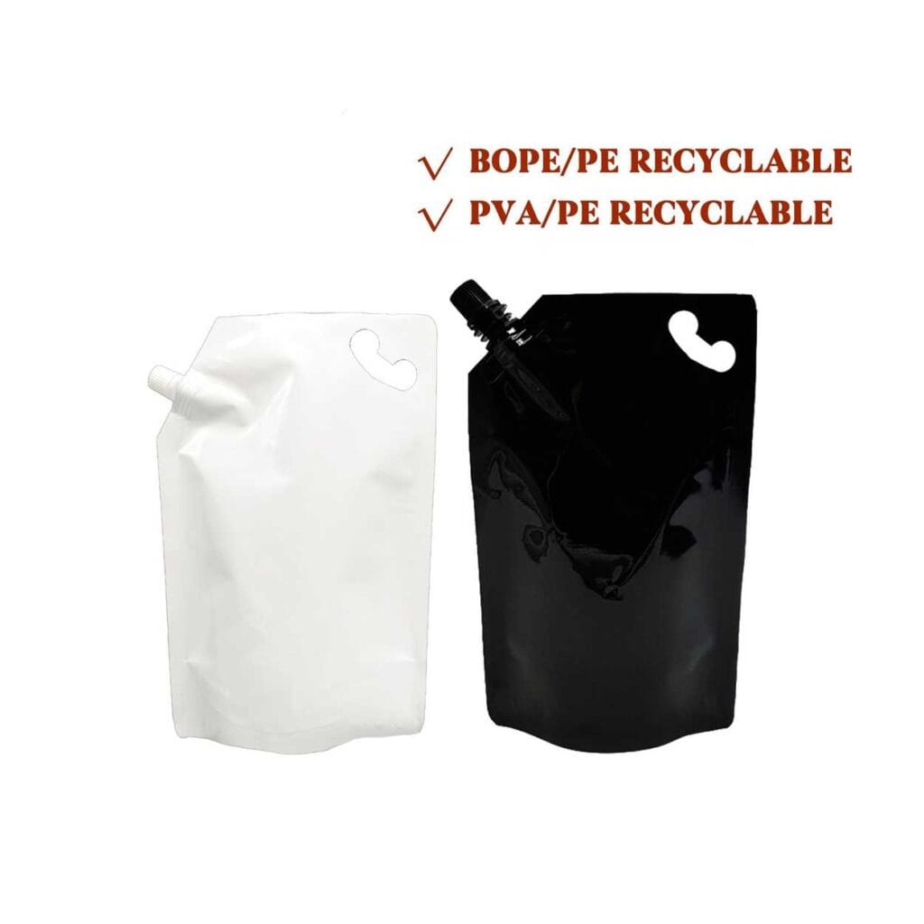 BOPP/PE/EVOH Laundry Detergent Liquid Soap Stand Up Recyclable Spout Pouches