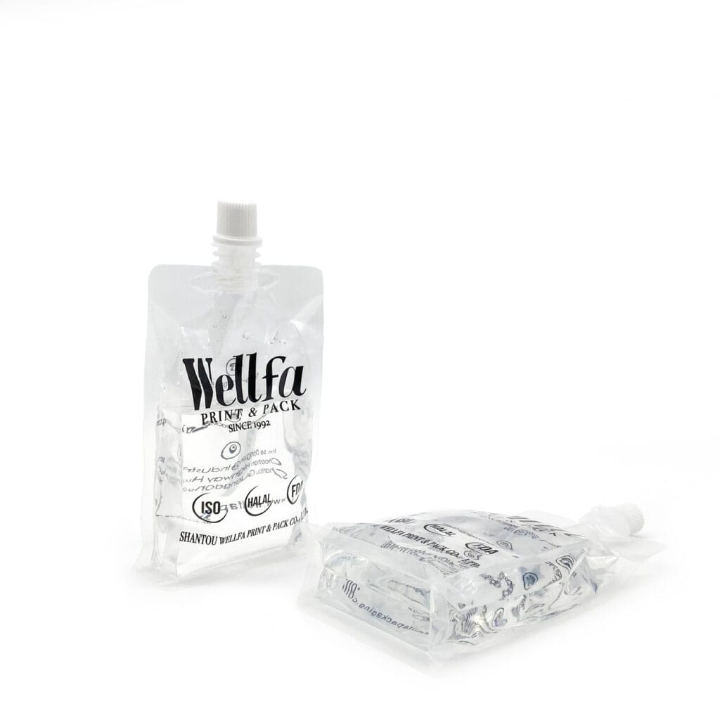 Beverage Flat Bottom Nozzle Bags For Liquid Drink Pouches With Spout