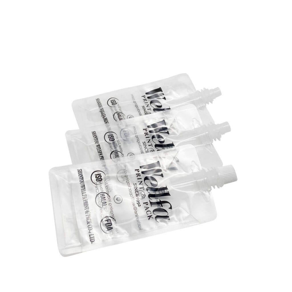 Beverage Flat Bottom Nozzle Bags For Liquid Drink Pouches With Spout