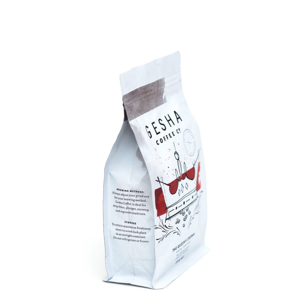 1KG Flat Bottom Coffee Bean Pouch With Degassing Valve Custom Printed Coffee Bags