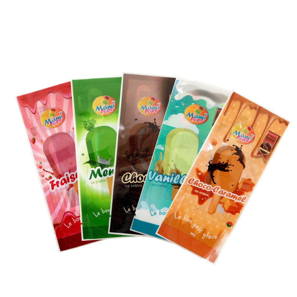 Colorful Custom Printed Factory Food Grade Frozen Ice Cream Popsicle Packaging Wrappers Popsicle Disposable Bags