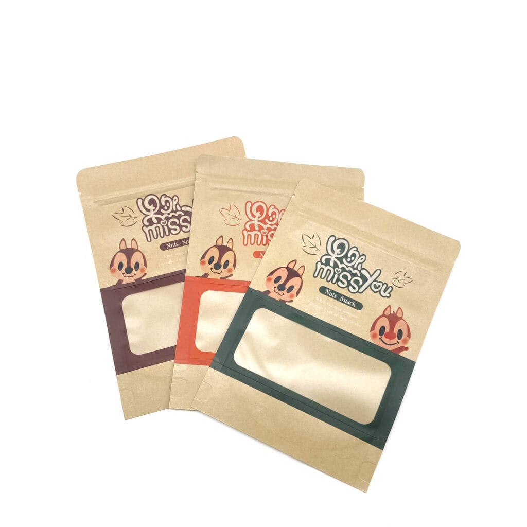 Custom Logo Plastic Packaging 100g 250g Stand Up Pouches Matte Food Printed Nuts Candy Mylar Stand Up Pouch With Zipper