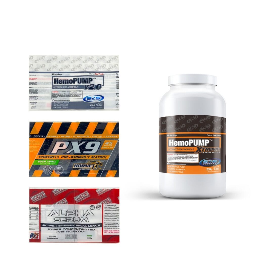 Bottle Shrink Sleeve For Protein Powder OEM PVC Stickers Label