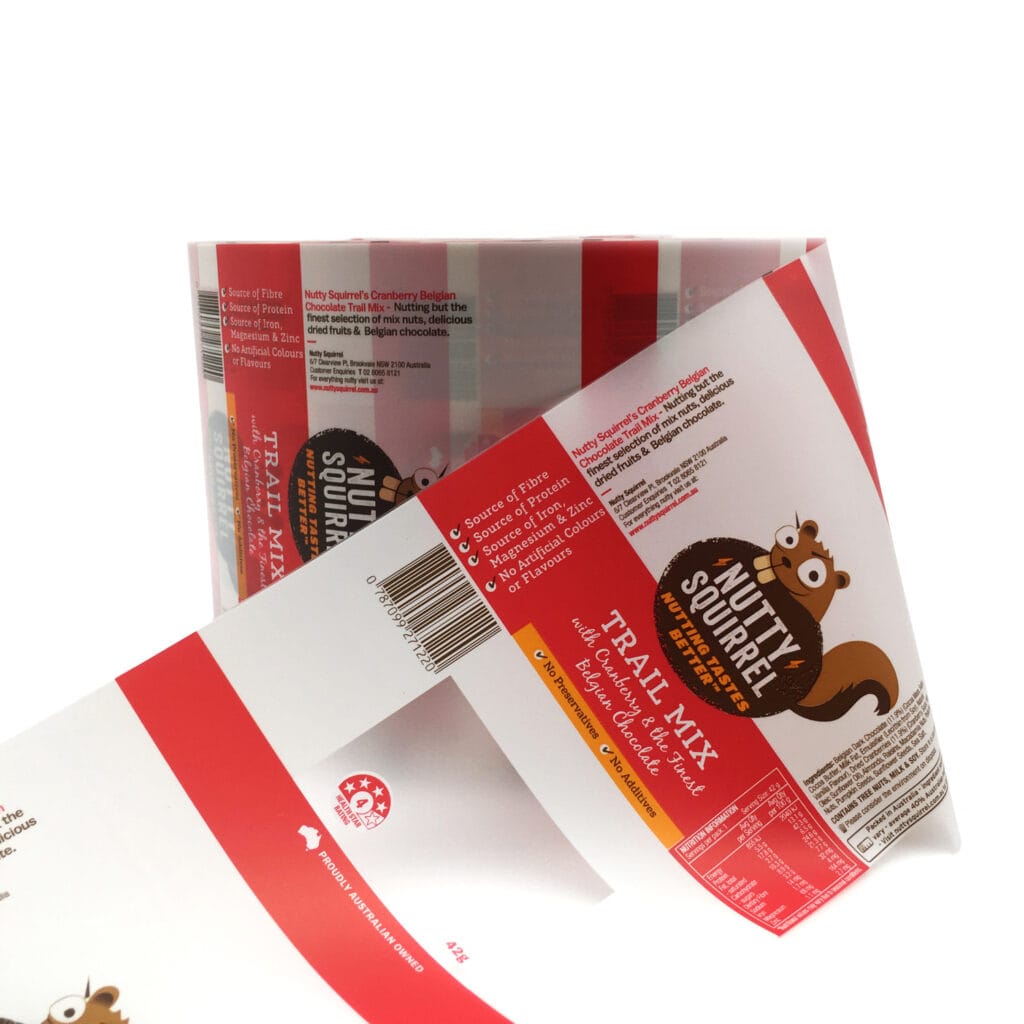 Factory Customized Printed BOPP/VMPET/PE Metallized Food Nuts Energy Bar Packaging Films Composite Plastic Film