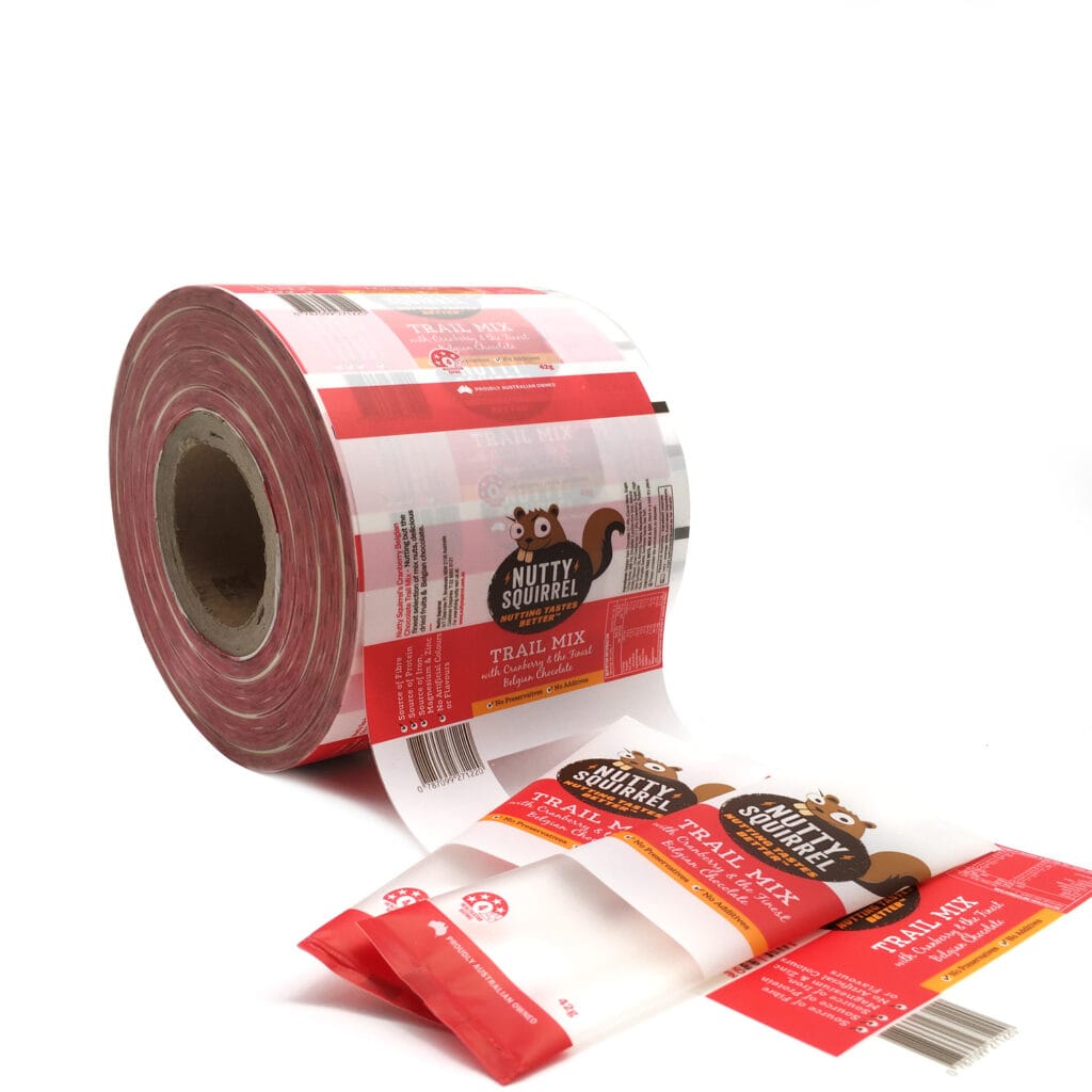 Factory Customized Printed BOPP/VMPET/PE Metallized Food Nuts Energy Bar Packaging Films Composite Plastic Film