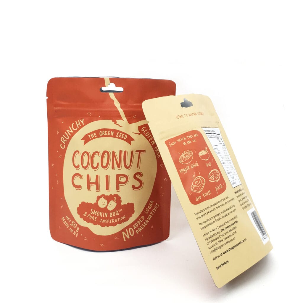 OEM Bolsa Stand Up Package Resealable Mylar Plastic Cookie Candy Coconut Chips Packing Bag Stand Up Pouch Bag