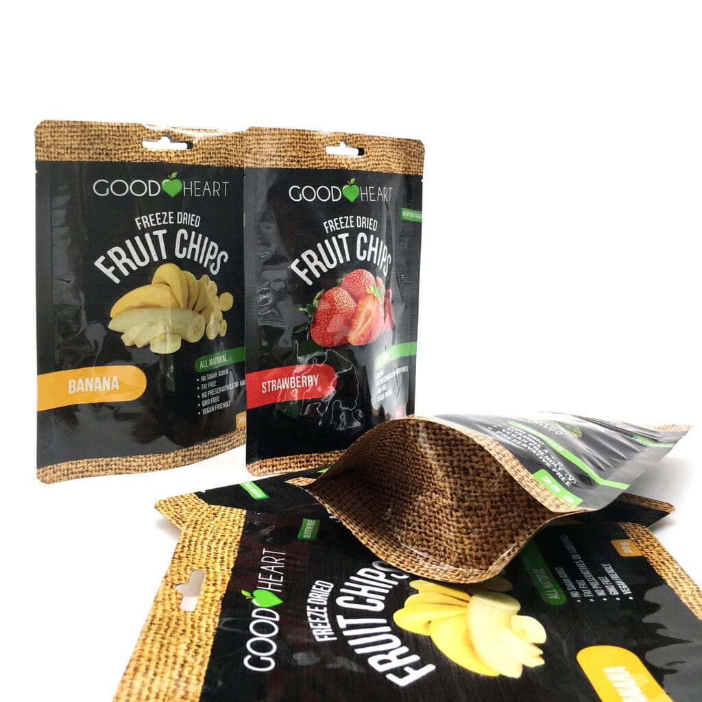 OEM Printed Plastic Stand Up Chips Packaging Pouch Foil Chip Bag Customized Stand Up Pouch