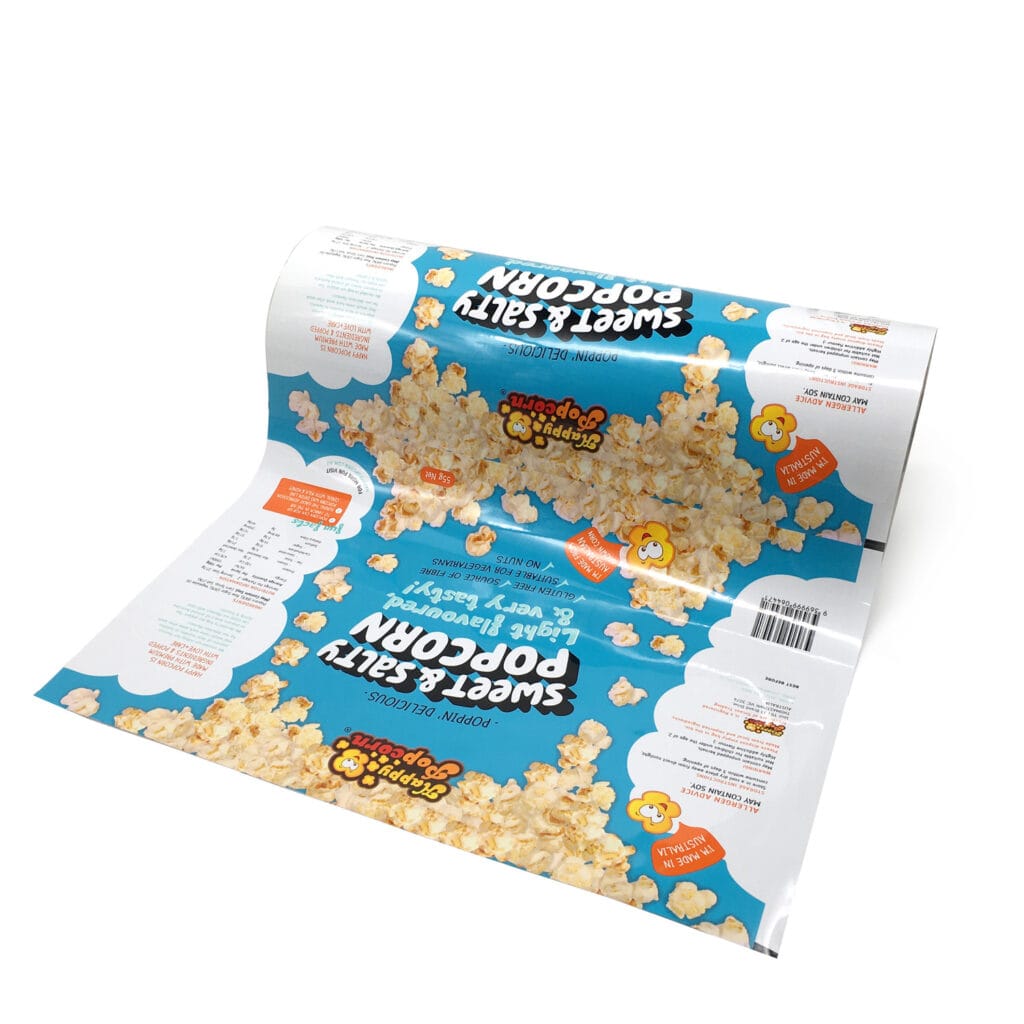 Custom Metalized Foil Plastic Chips Packing Snack Roll Film For Popcorn Packaging