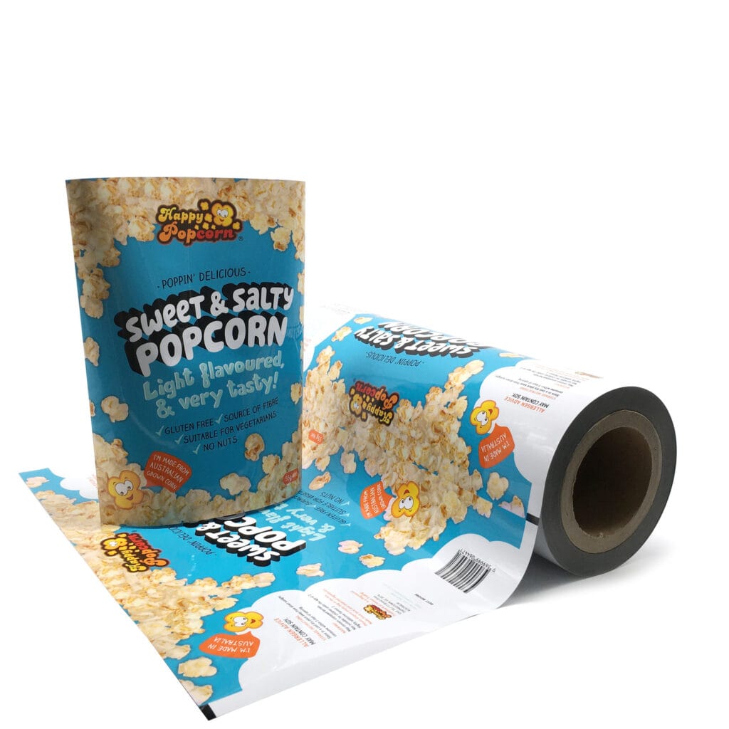 Custom Metalized Foil Plastic Chips Packing Snack Roll Film For Popcorn Packaging