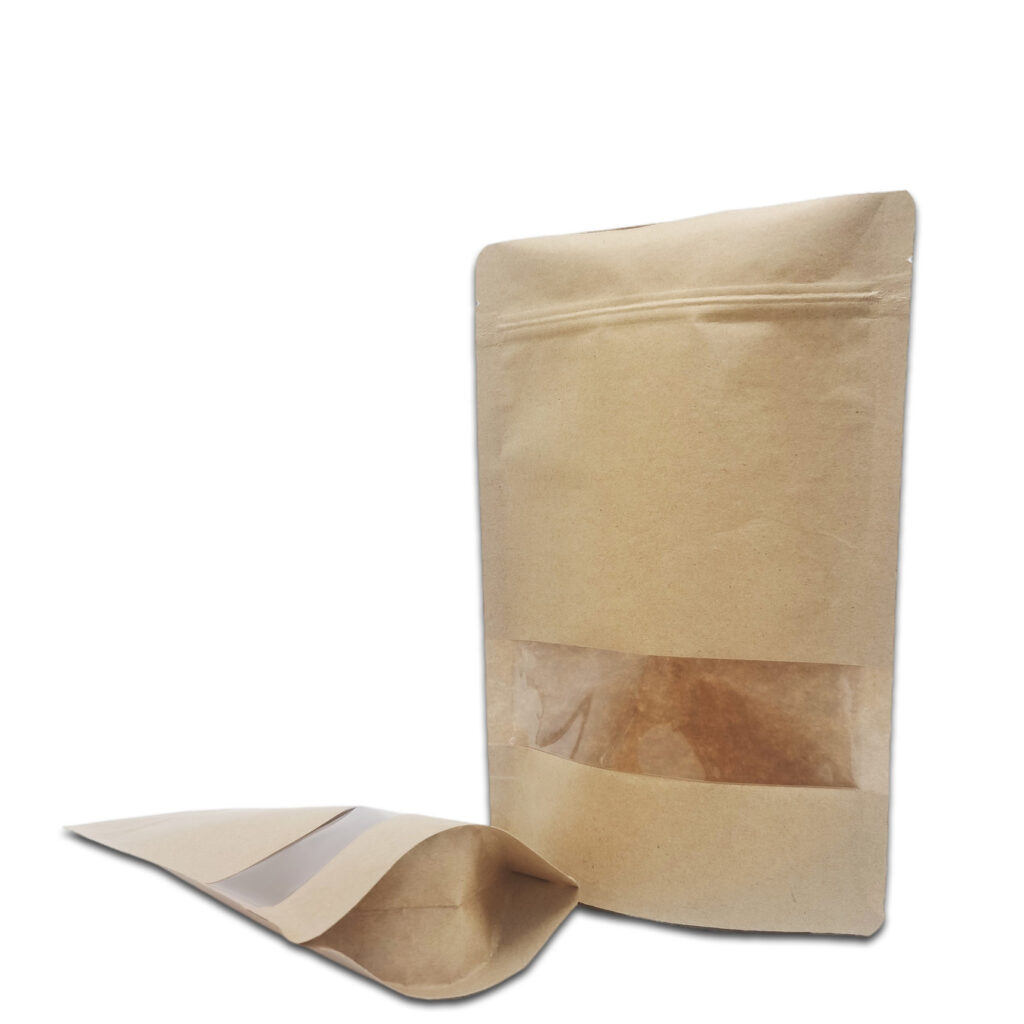 biodegradable stand up pouch:Kraft Paper Stand Up Pouch Custom Printed