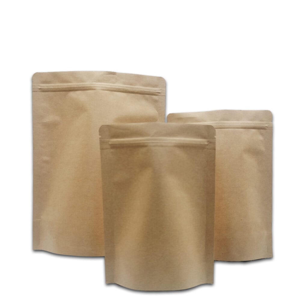 Doypack Kraft Customized Printed Coffee Bean Paper Stand Up Pouch