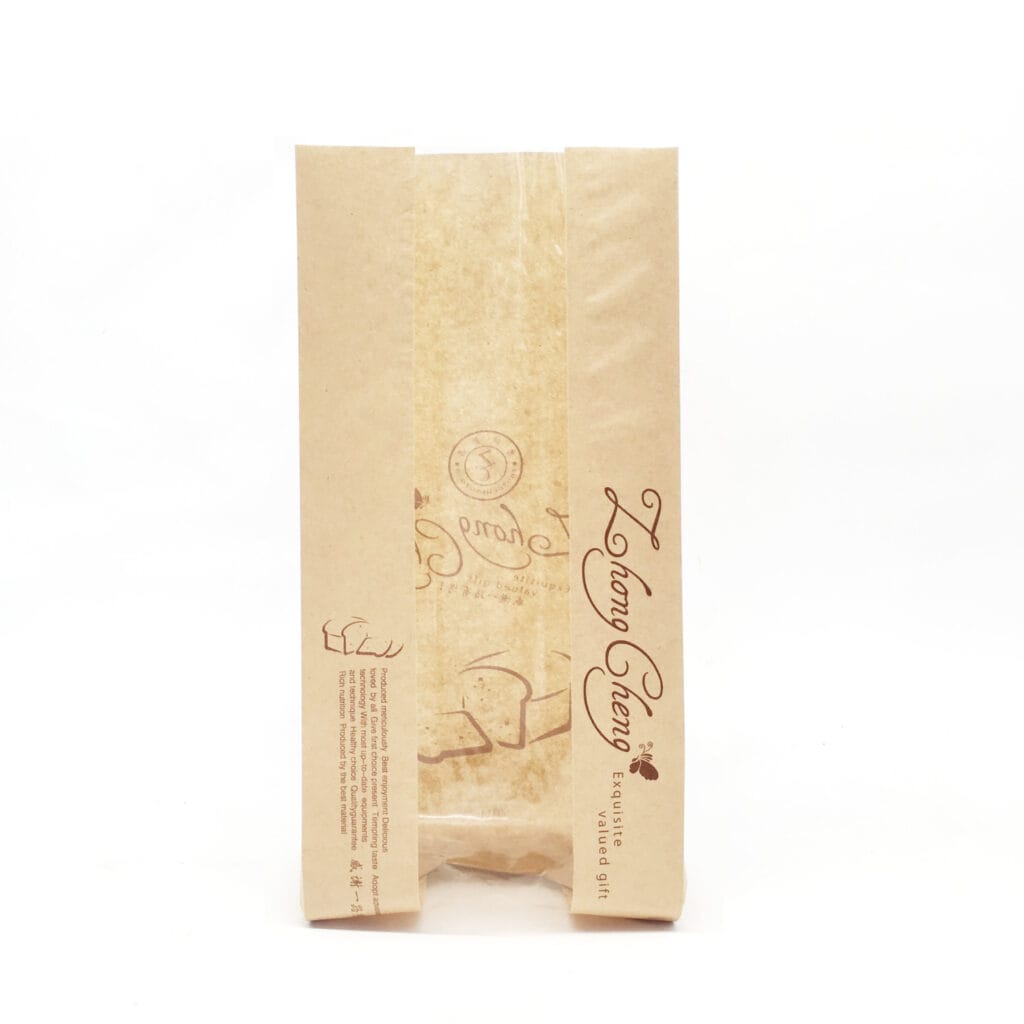 Kraft Paper Bread Packaging Bag With Window