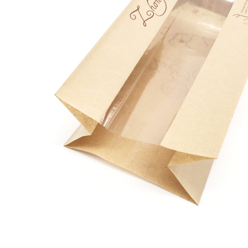 Kraft Paper Bread Packaging Bag With Window