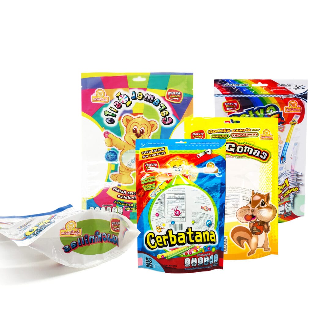 Bolsas Custom Printing Aluminium Foil Stand Up Pouch Tortillas Caramel Popcorn Zipper Doypack Popcorn Packaging Bag