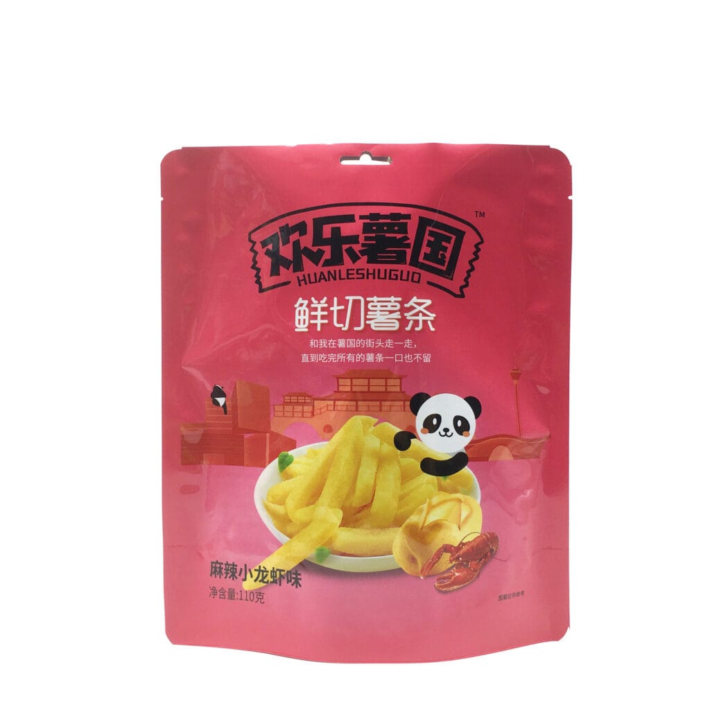 OEM Aluminum Foil Stand Up Laminated Chips Packaging Bag Custom Stand Up Pouch