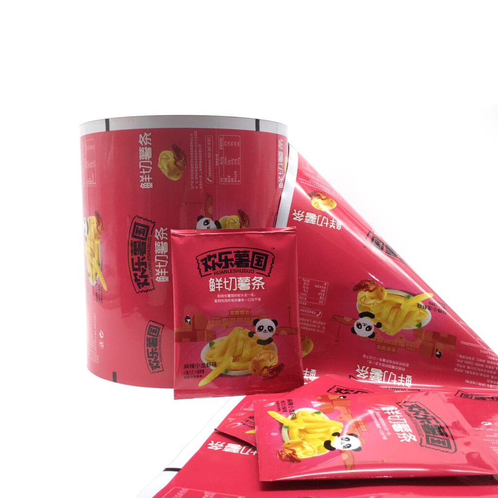 Factory OEM Customized Printed Snack Candy Sachet Packaging Roll For Auto Packing Stretch Plastic Bopp Lamination Plastic Film