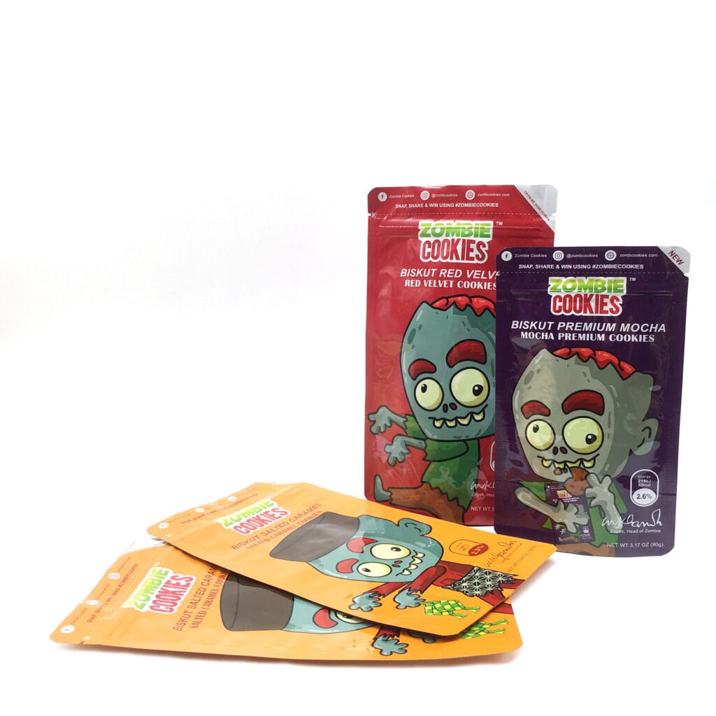 Smell Proof Pouch Resealable Zipper Candy Biscuit Cookie Edible Packaging 3.5 Mylar Bag Custom Stand Up Pouches