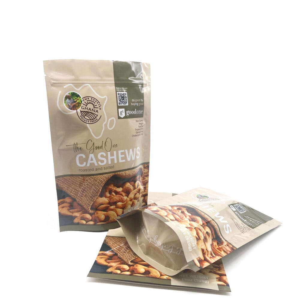 Manufacturer Plastic Resealable Aluminum Foil Food Packaging With  Zipper Stand Up Pouch Bag For Nuts Doypack Custom