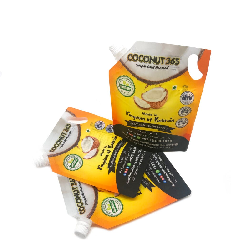 Coconut Oil Packaging With Side Spout Handle Spout Pouch Manufacturers
