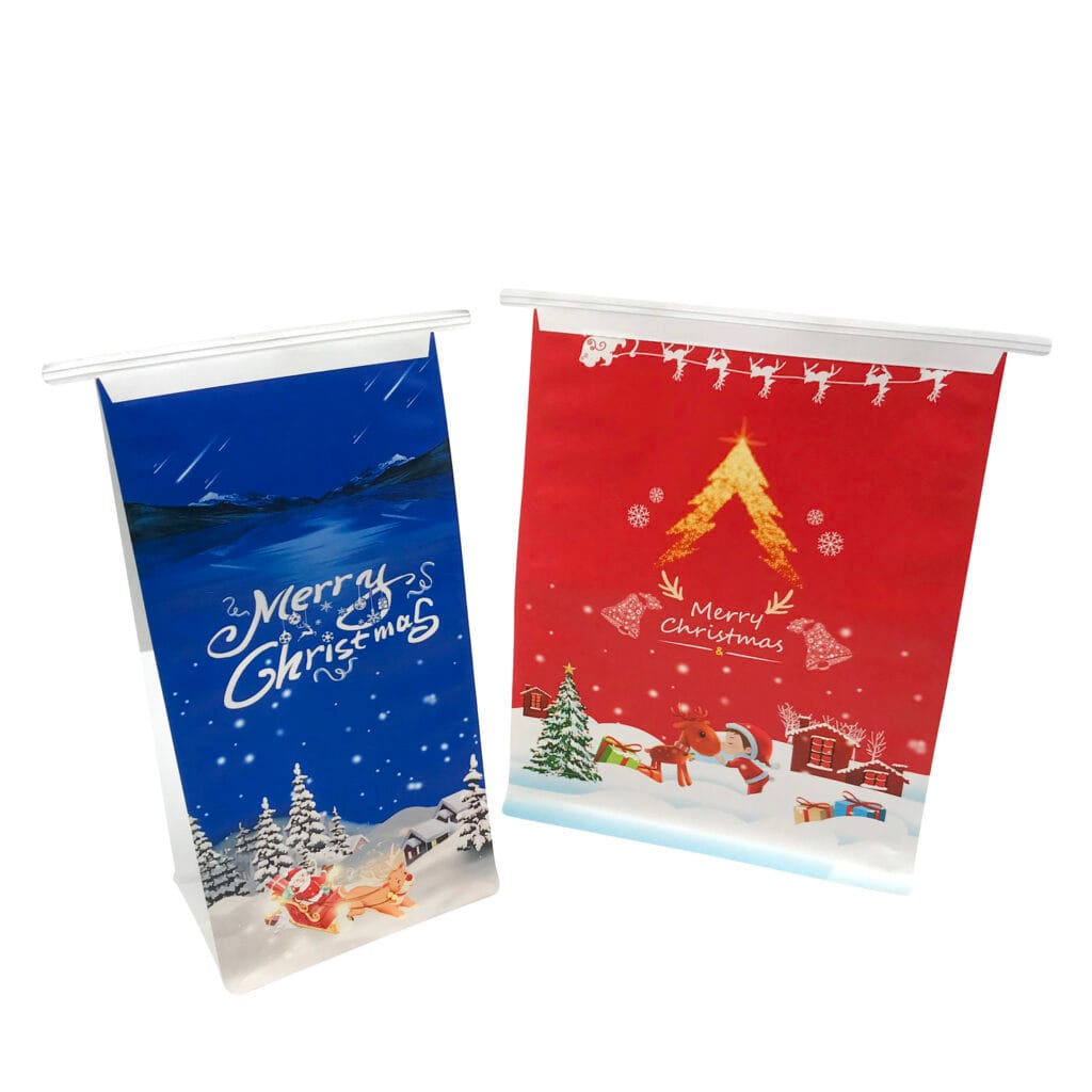 Square Paper Bread Packaging Bags Bakery Packaging With Plastic Window