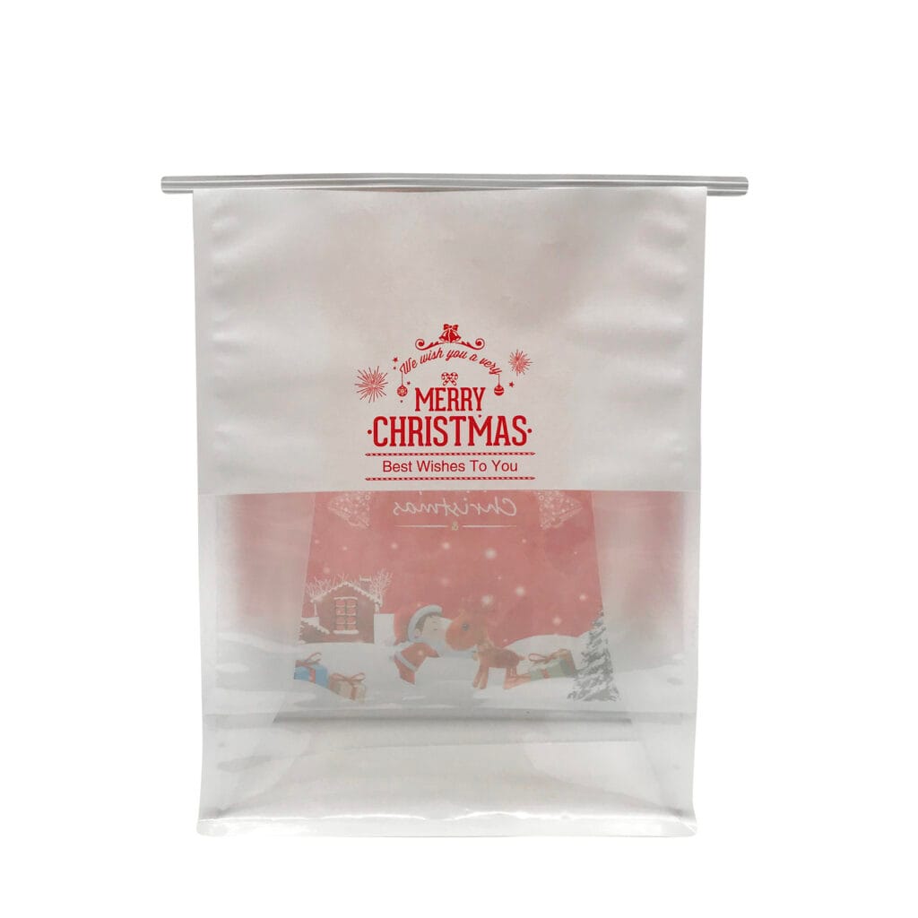 Christmas Bread Packaging Bag Manufacturer Kraft Paper Sandwiches Bread Bag