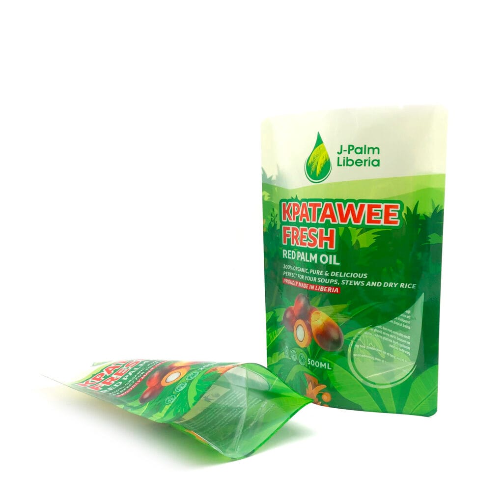 Manufacturer Custom Printed Plastic 250ml 500ml Coconut Oil Refill Stand Up Pouch Sunflower Cooking Red Palm Oil Doypack Package Bag