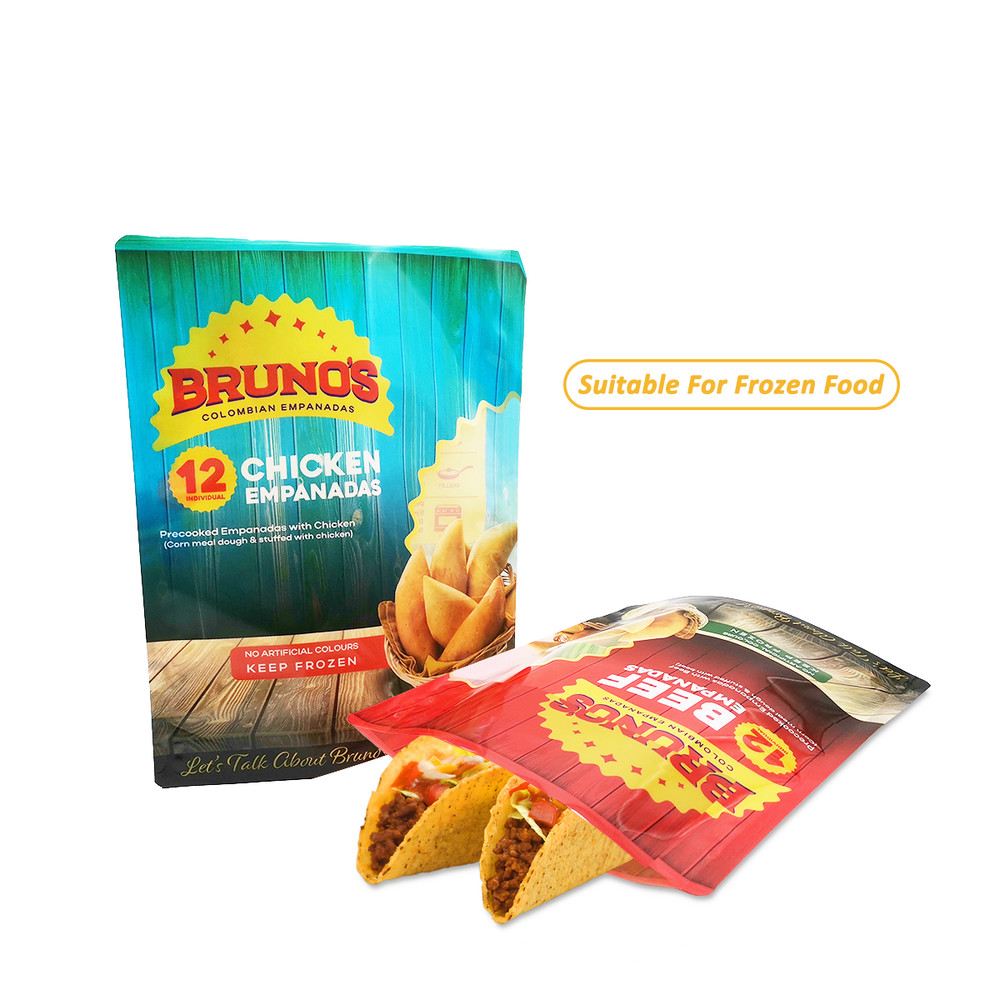 Frozen Food Packaging Bag:3 Side Seal Frozen Empanada Samosas Fried ...