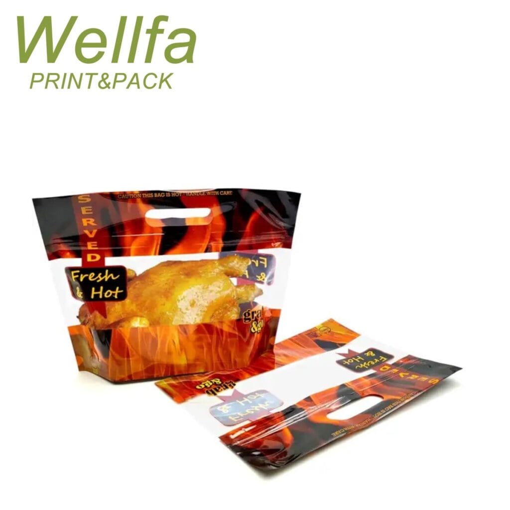 Custom Roast Chicken Packing Factory Microwave Rotisserie Packaging