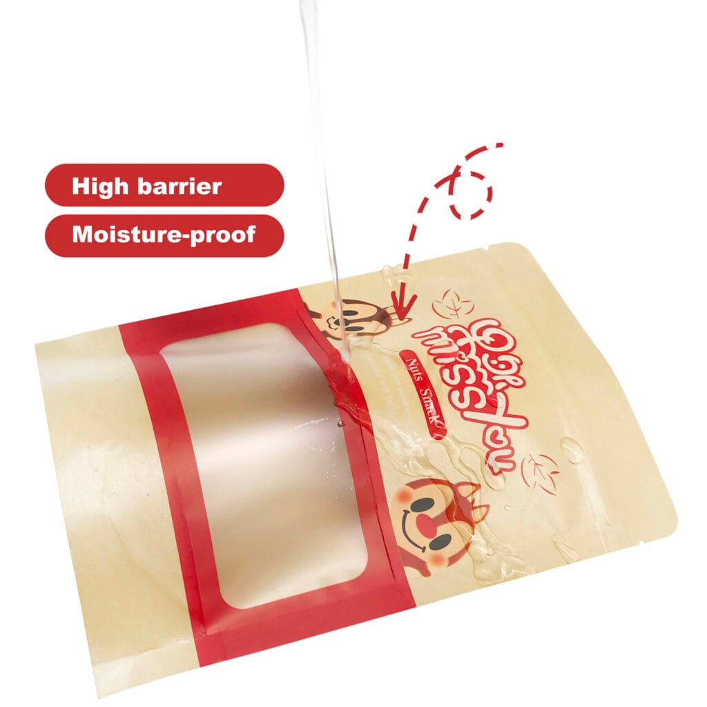 Kraft Paper Ziplock Bags Bolsas Sac Biodegradable Doypack With Window