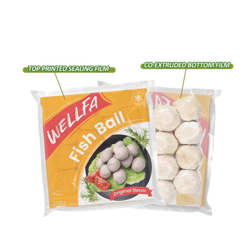 Fish Ball Frozen Packaging TOP Printed Hot Dog Packaging