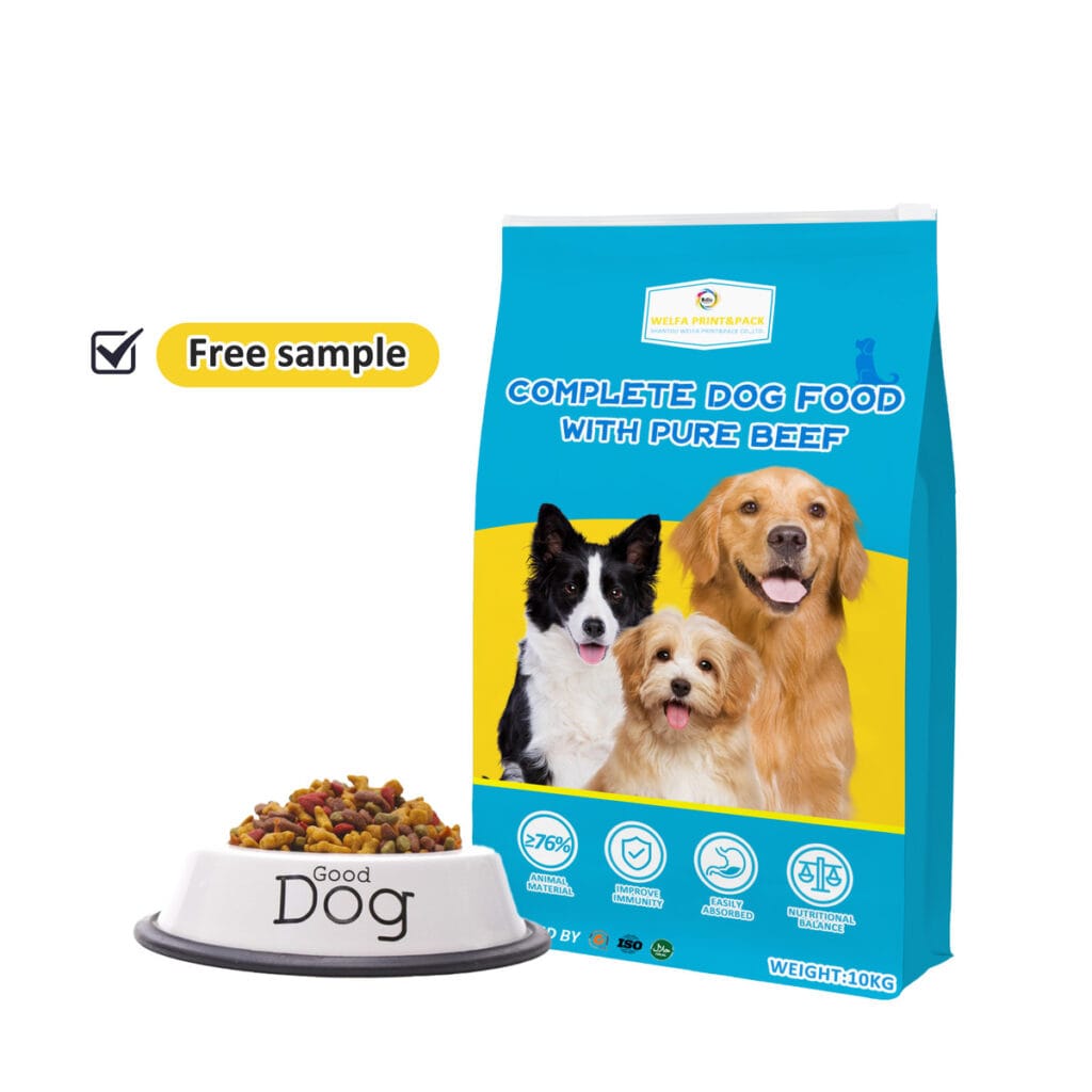 Zipper 10kg 50kg Flat Bottom Pet Cat Dog Food 20 kg Bags