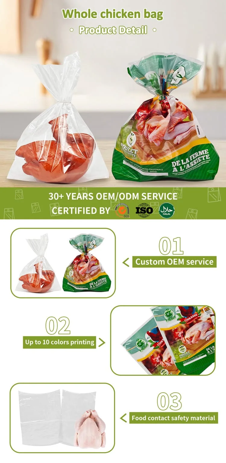 HALAL Whole Chicken Packaging Frozen Chicken Packaging 2 whole chicken bag details whole chicken packaging