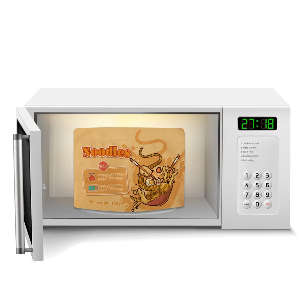 Microwaveable Instant Noodles Packaging Takeaway Zipper Paper Bag Manufacturer