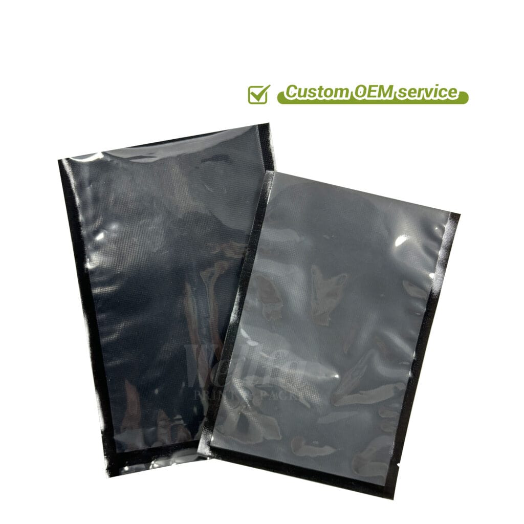 Black Embossed Vacuum Bag (Available in Multiple Sizes)