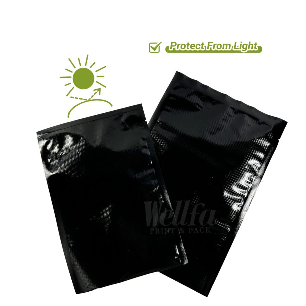 Black Embossed Vacuum Bag (Available in Multiple Sizes)