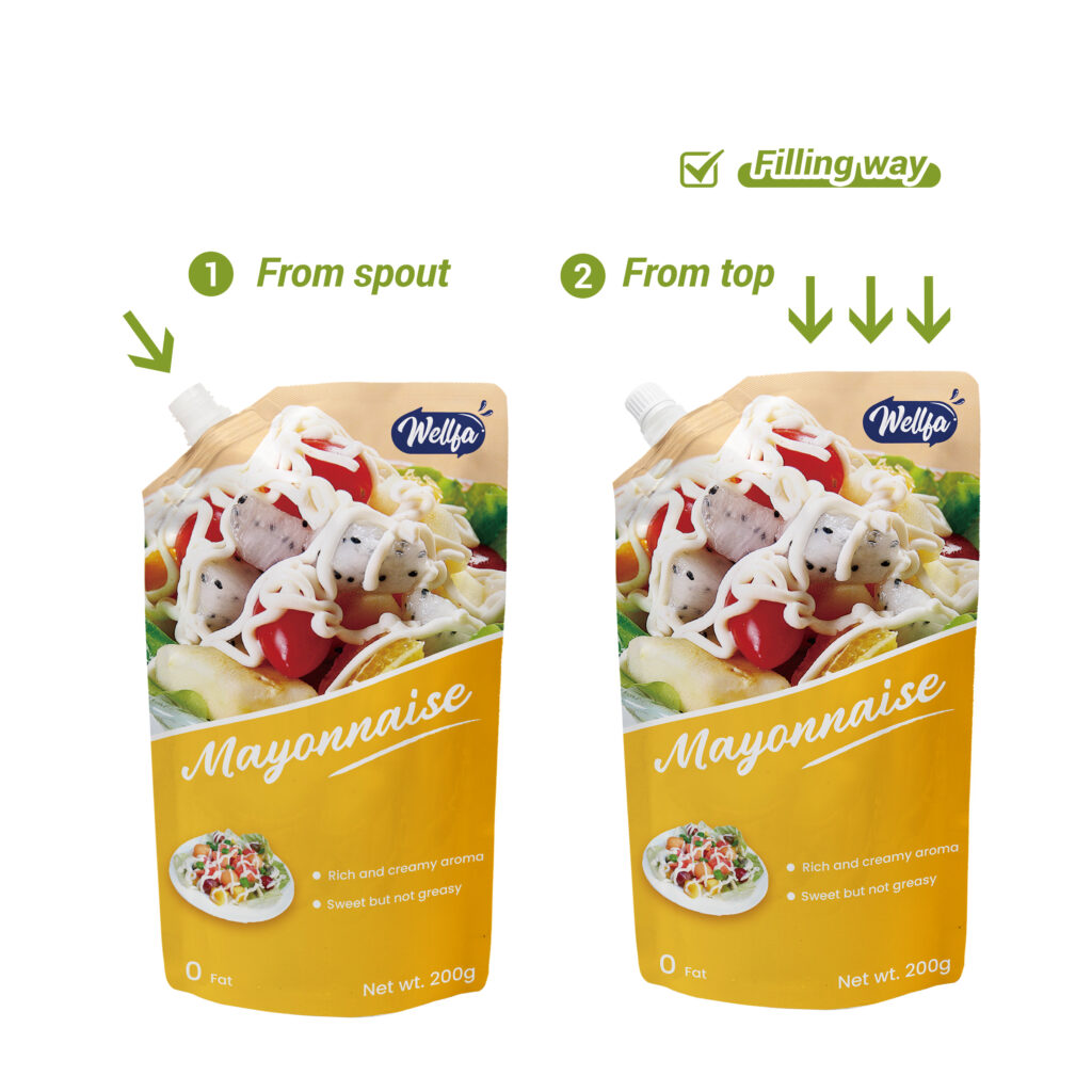 Manufacturer Fruit Sauce Salad Dressing Stand Up Spout Pouch