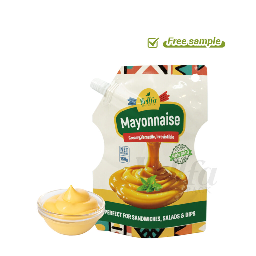 Custom Logo Sauce Refill Doypack with Hanging Hole Spout Bag