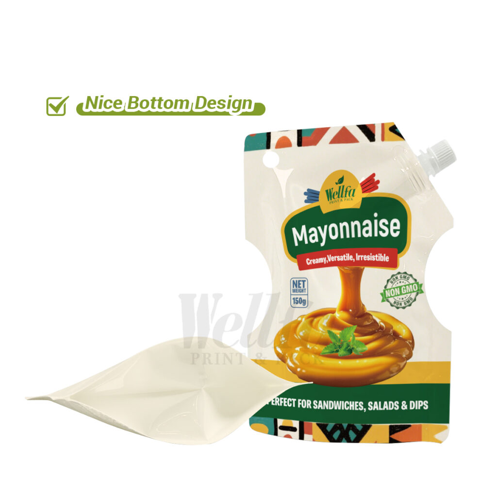 Custom Logo Sauce Refill Doypack with Hanging Hole Spout Bag