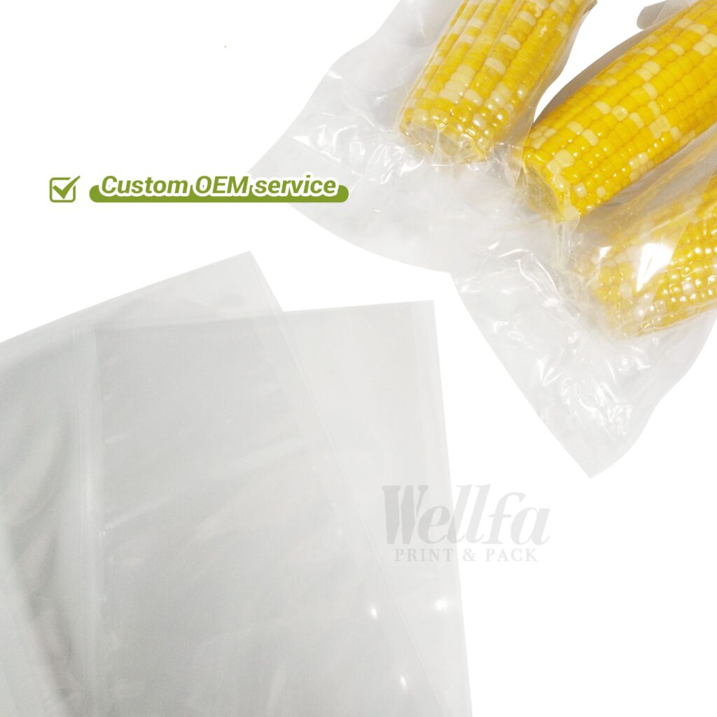Vacuum Bag for Sweet Corn Nylon  High Barrier Retort Bags