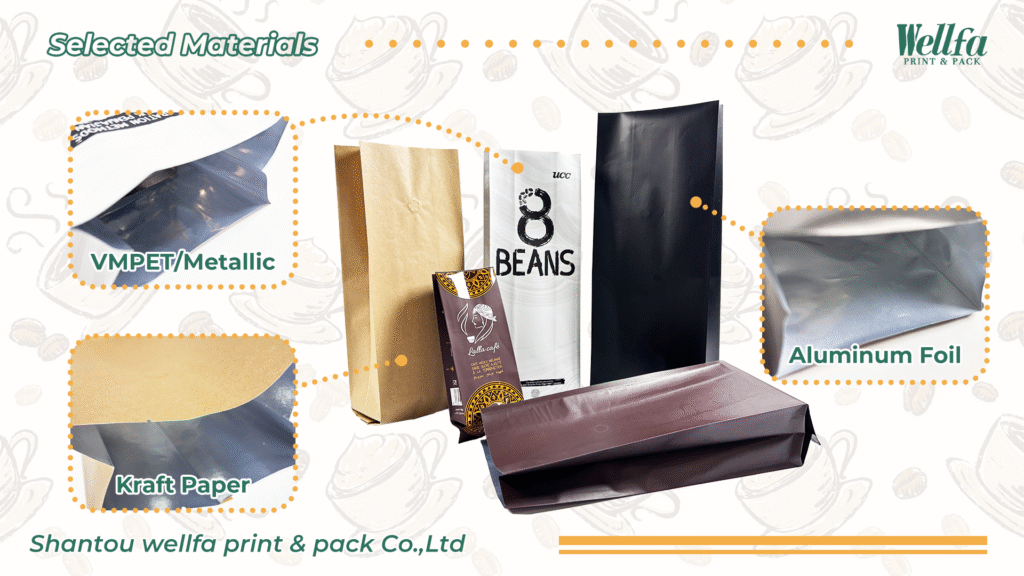 Mastering Coffee Freshness: 5 Critical Features in Side Gusset Coffee Packaging Bag 8 Mastering Coffee Freshness 8 Side gusset coffee bags
