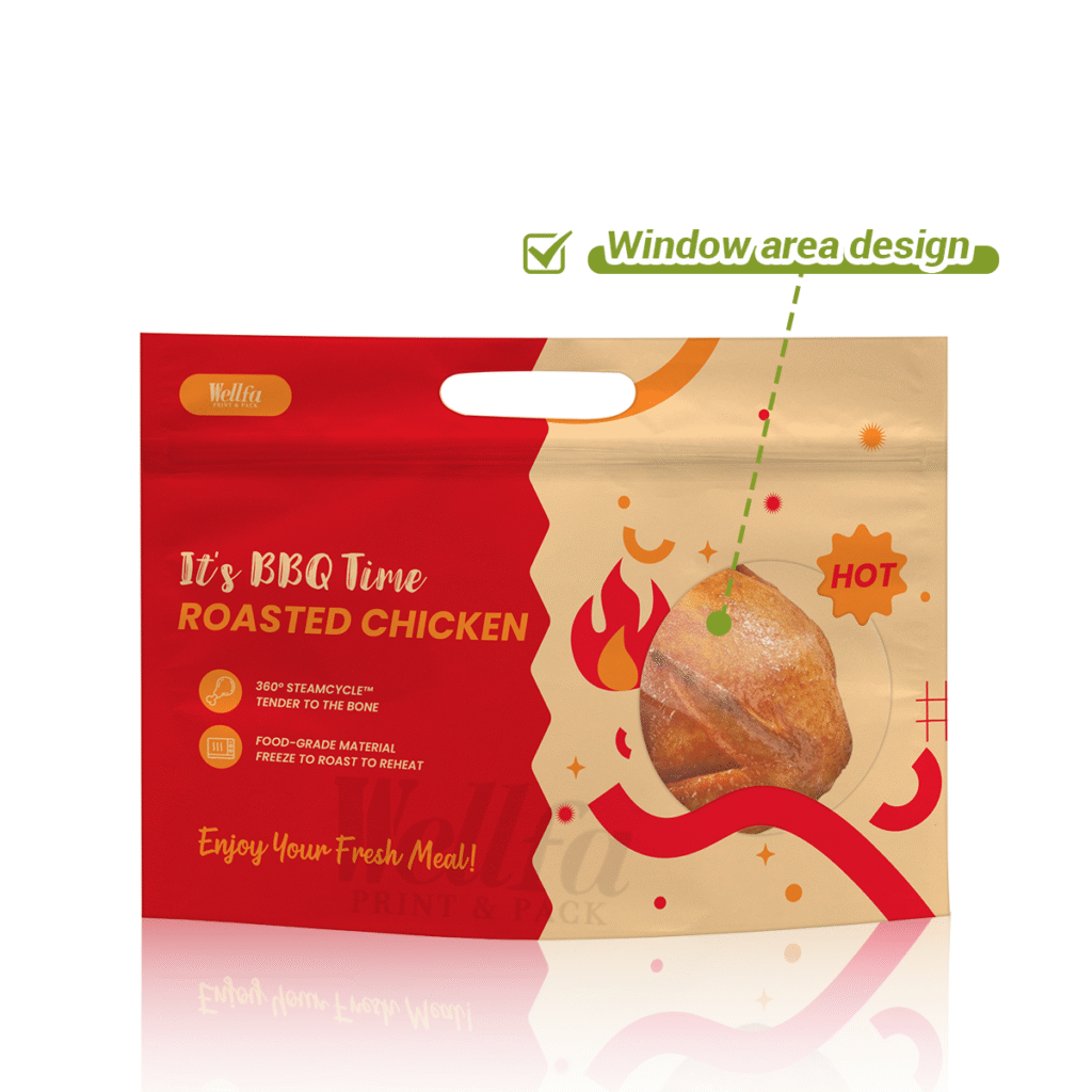 Kraft Paper Rotisserie Chicken Packaging Hot Anti-fog Roast Chicken Packaging