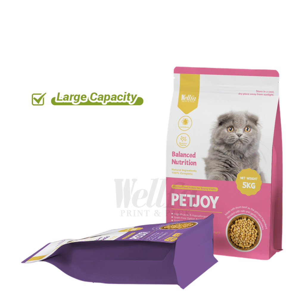Manufacturer Flat Bottom Dry Pet Cat Dog Food Bags