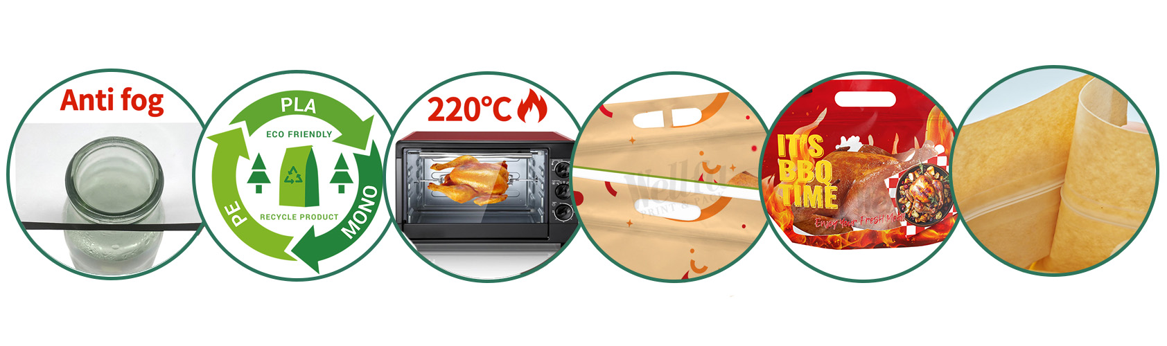 Rotisserie Chicken Bags - Heat Resistant, Anti-fog , Oil Resistant, Customizable Logos Available 8 roast chicken packaging