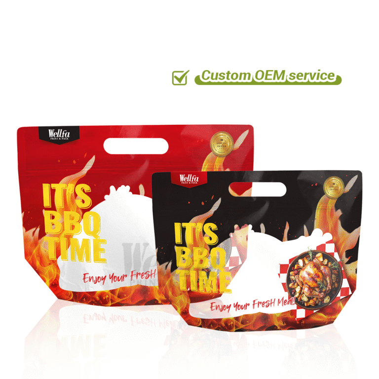 Rotisserie Chicken Packaging Custom Printed Fast Food Bags