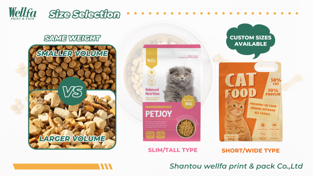 Pet Food Packaging: Small Pack vs. Large Pack Pros and Cons 10 small pack vs Large pack 8 Pet Food Packaging